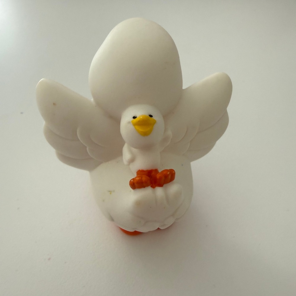 Fisher Price Little People White Duck with Duckling 2003 Mattel Vintage 0407TL - Picture 2 of 3